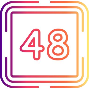 Kırk sekiz web simgesi vektör illüstrasyonu