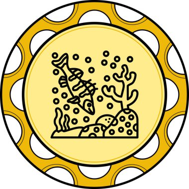 Walleye Web simgesi vektör illüstrasyonu