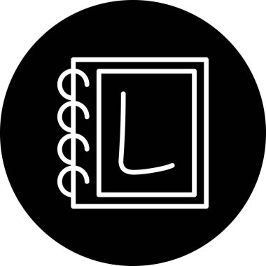 Büyük harf L Zarif Modern Yaratıcı Sanat Sembolü