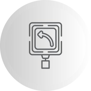 Road Curves Yenilikçi Düz Ürün Tasarım Sembolü