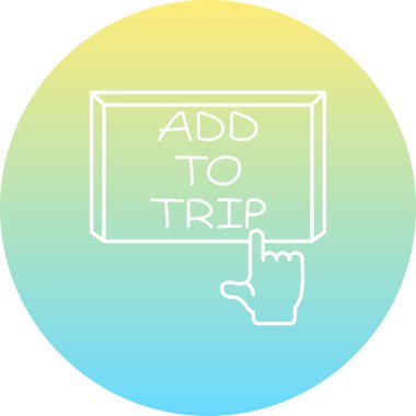 Trip web simgesi vektör illüstrasyonuna ekle