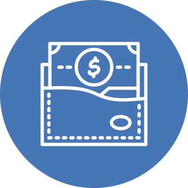 Wallet icon, vector illustration simple design