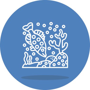 White Crappie web icon vector illustration