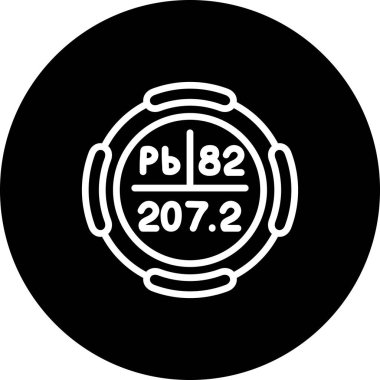 Kurşun sembol, periyodik tablonun kimyasal elementi, vektör simgesi