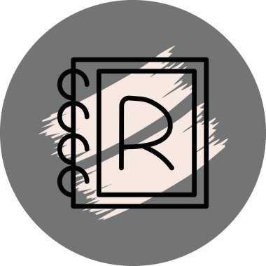 Büyük harf R Modern Dijital Sanat Nesnesi