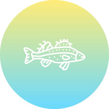 Zander web simgesi vektör illüstrasyonu