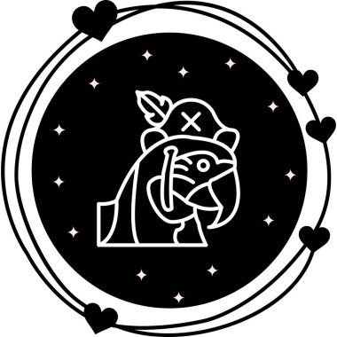 Korsan Papağan Asgari Dijital Grafik Sembolü