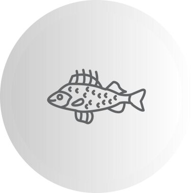 Perch web simgesi vektör illüstrasyonu