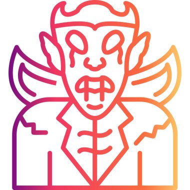 Drakula web simgesi vektör illüstrasyonu