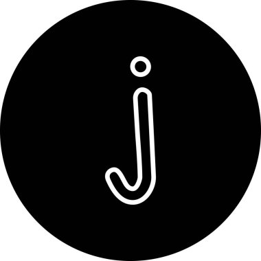 Küçük Harf J web simgesi vektör illüstrasyonu