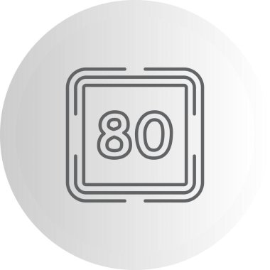 Counting Eighty web icon vector illustration