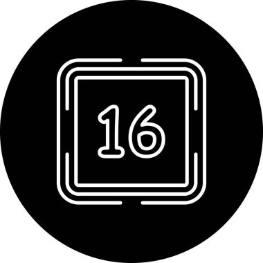 On altı web simgesi vektör illüstrasyonu sayılıyor