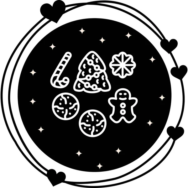 Noel Kurabiyeleri Eşsiz Yenilikçi Dijital Grafik Sembolü