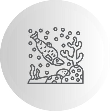 Somon simgesi vektör çizimi