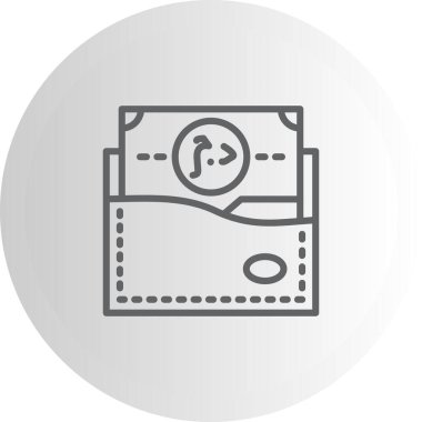 Wallet icon, vector illustration simple design