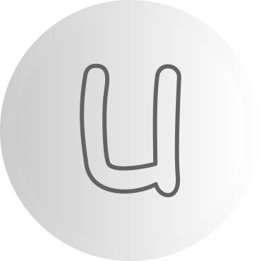 Küçük Harf U web simgesi vektör illüstrasyonu