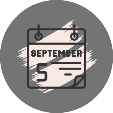 5 Eylül Zarif Dijital Tasarım Sembolü