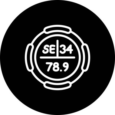 Selenyum Kimyasal Element Basit Simge, Vektör