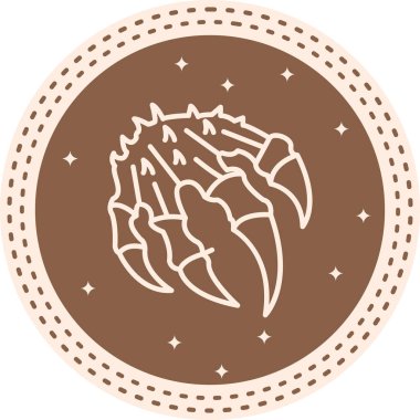 Canavar ağ simgesi vektör illüstrasyonu