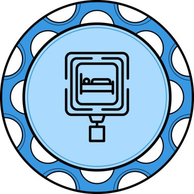Konaklama web simgesi vektör çizimi
