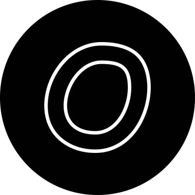 Küçük Harf O web simgesi vektör çizimi