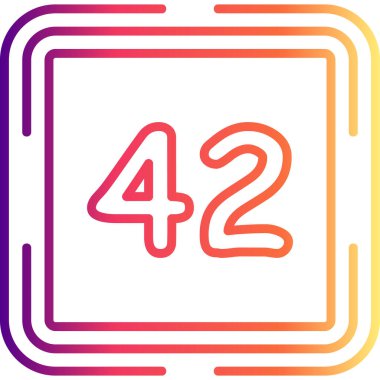 42 Web simgesi vektör illüstrasyonu