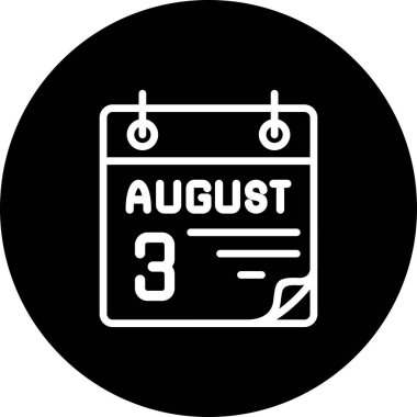 3 Ağustos Modern Markalaştırma Vektör Varlığı