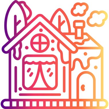 Kış Evi Yüksek Kaliteli Modern Vektör Elementi