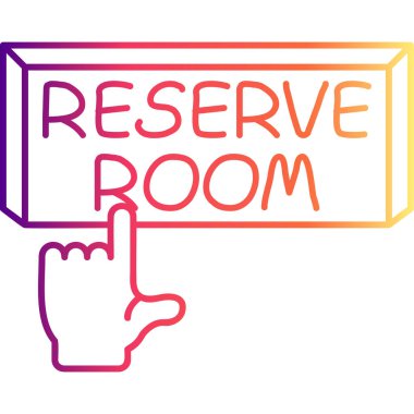 Rezerv Odası Web simgesi vektör çizimi