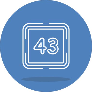 Kırk Üç Web simgesi vektör illüstrasyonu