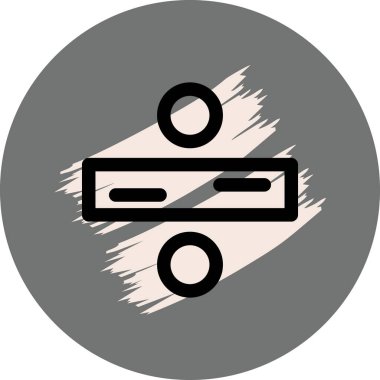 Gri arkaplanda siyah bölme sembolü