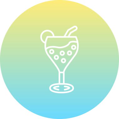 Tatil Kokteyli Yaratıcı Fonksiyonel Web Grafik Sembolü