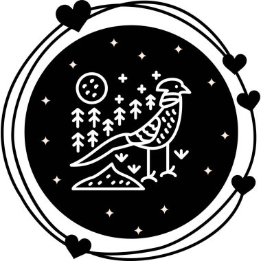 Altın Sülün ikonu vektör illüstrasyon tasarımı