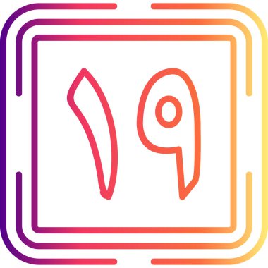 Basit web simgesi 19 numaralı Urduca