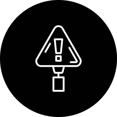 Uyarı Satırı Simgesi, Vektör İllüstrasyonu