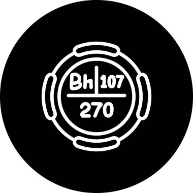 Bohrium web simgesi vektör illüstrasyonu
