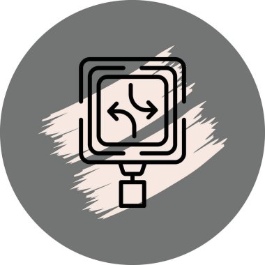 Two Way Left Turn Sleek Modern Creative Art Layout