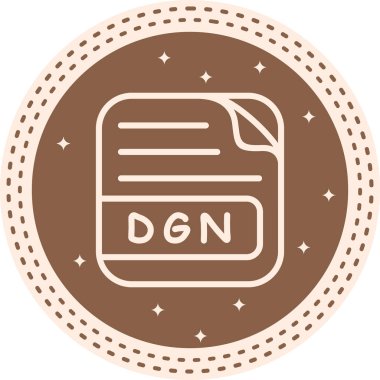 DGN Dosya Zarif Modern Yaratıcı Sanat Sembolü