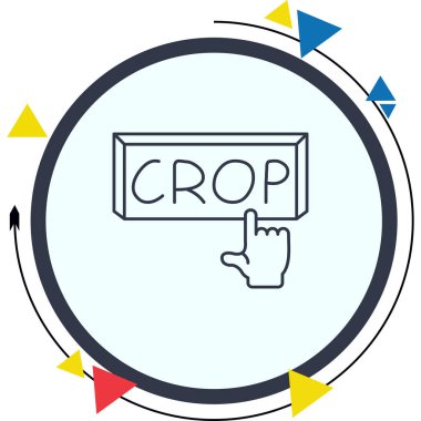 Kırpma web simgesi vektör illüstrasyonu