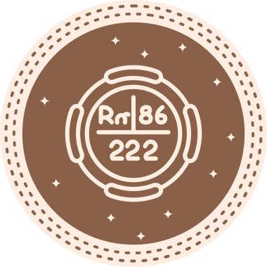 Radon Kimyasal Element Basit Simge, Vektör