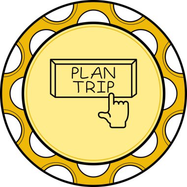 Trip Web simgesi vektör çizimi planı