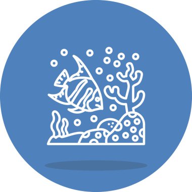 Melek Balık web simgesi vektör illüstrasyonu