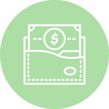 Wallet icon, vector illustration simple design