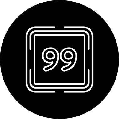 Doksan dokuz web simgesi vektör illüstrasyonu