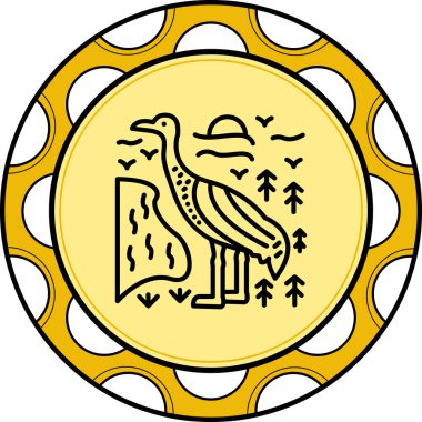 Sandhill Crane Modern Yaratıcı Sanat Sembolü          