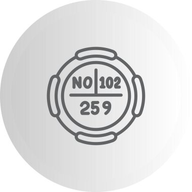 Nobelium sembolü, periyodik tablonun kimyasal elementi, vektör simgesi