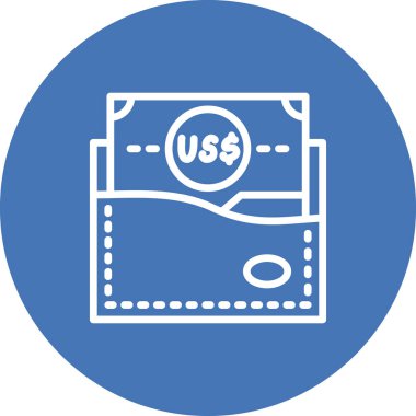 Wallet icon, vector illustration simple design