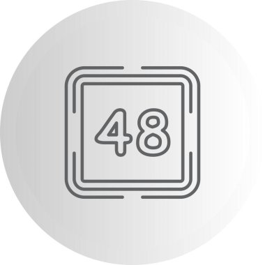 Kırk sekiz web simgesi vektör illüstrasyonu