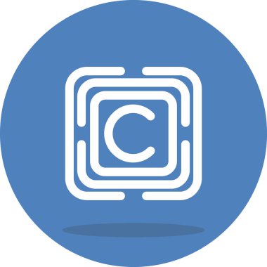 telif hakkı web simgesi vektör illüstrasyonu