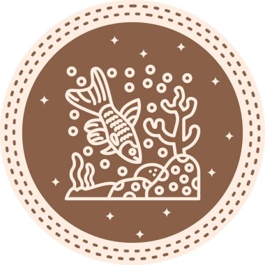 Guppy Modern Dengeli Markalaştırma Vektörü Sembolü